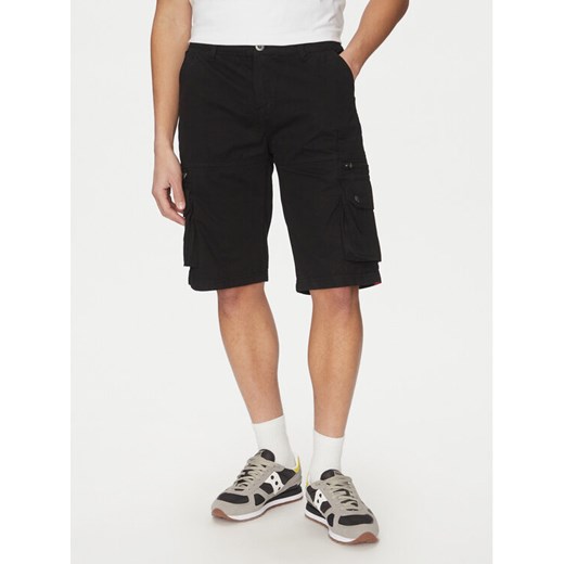 Alpha Industries Szorty materiałowe 136250 Czarny Regular Fit ze sklepu MODIVO w kategorii Spodenki męskie - zdjęcie 182635485