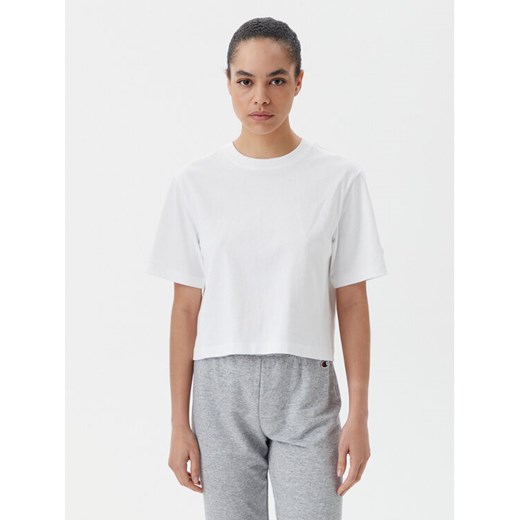 Champion T-Shirt 117874 Biały Regular Fit ze sklepu MODIVO w kategorii Bluzki damskie - zdjęcie 182635586