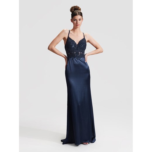 Hey Kyla Sukienka wieczorowa 5AG030HK Granatowy Slim Fit ze sklepu MODIVO w kategorii Sukienki - zdjęcie 182635726