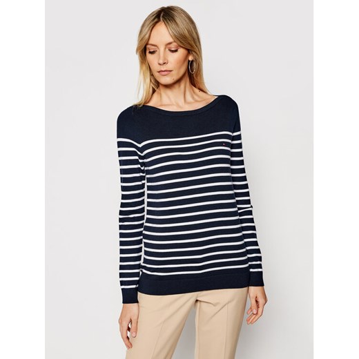 Tommy Hilfiger Sweter Heritage Boat WW0WW22046 Granatowy Regular Fit ze sklepu MODIVO w kategorii Swetry damskie - zdjęcie 182635756