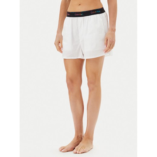 Calvin Klein Underwear Szorty piżamowe LV00QS7471 Biały Relaxed Fit ze sklepu MODIVO w kategorii Piżamy damskie - zdjęcie 182635779