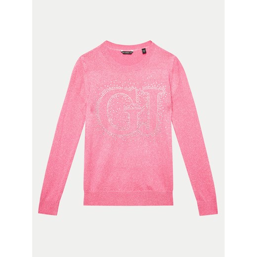 Guess Sweter J4YR00 Z3FP0 Różowy Regular Fit ze sklepu MODIVO w kategorii Swetry dziewczęce - zdjęcie 182635789