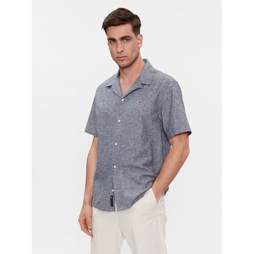 Tommy Jeans Koszula Camp DM0DM18963 Granatowy Regular Fit ze sklepu MODIVO w kategorii Koszule męskie - zdjęcie 182635797