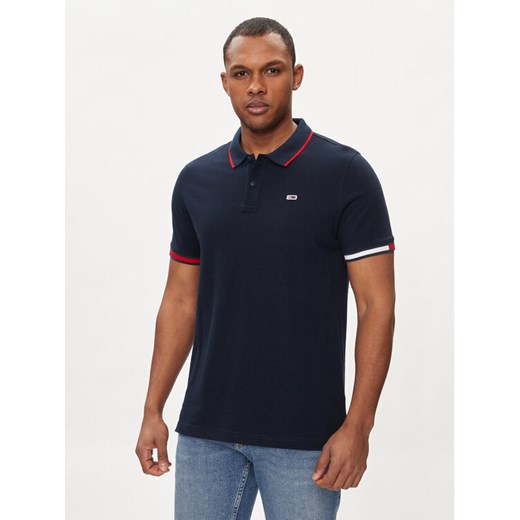 Tommy Jeans Polo Flag DM0DM12963 Granatowy Regular Fit ze sklepu MODIVO w kategorii T-shirty męskie - zdjęcie 182635908