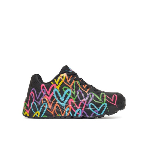 Skechers Sneakersy Uno Lite-Spread The Love 314064L/BKMT Czarny ze sklepu MODIVO w kategorii Buty sportowe dziecięce - zdjęcie 182636005