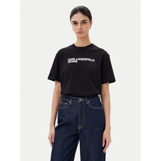KARL LAGERFELD T-Shirt A1W17005 Czarny Relaxed Fit ze sklepu MODIVO w kategorii Bluzki damskie - zdjęcie 182636015