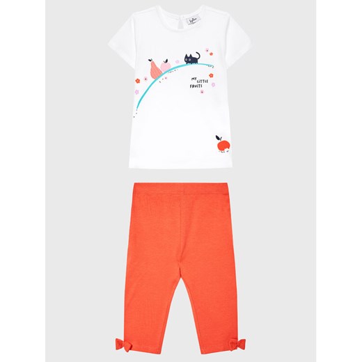 OVS Komplet t-shirt i legginsy 1766934 Biały Regular Fit ze sklepu MODIVO w kategorii Komplety niemowlęce - zdjęcie 182636036