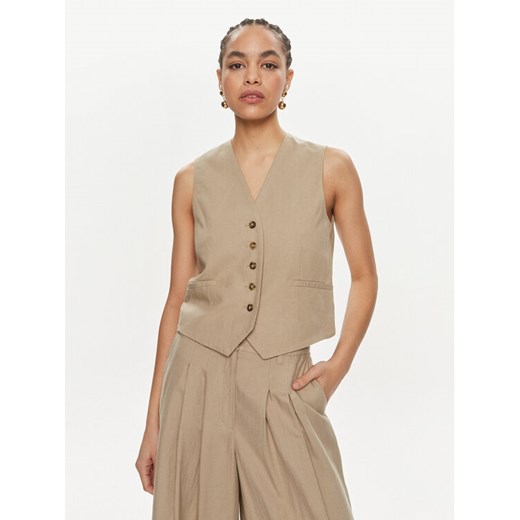 Herskind Kamizelka garniturowa Mister 5113840 Beżowy Regular Fit ze sklepu MODIVO w kategorii Kamizelki damskie - zdjęcie 182636055
