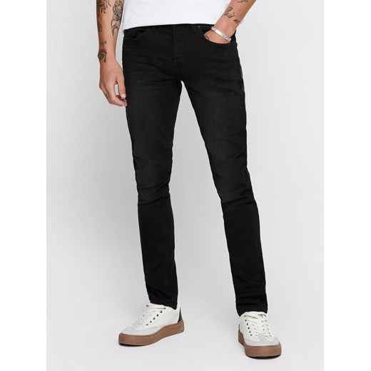 Only & Sons Jeansy Loom 22007451 Czarny Slim Fit ze sklepu MODIVO w kategorii Jeansy męskie - zdjęcie 182636108