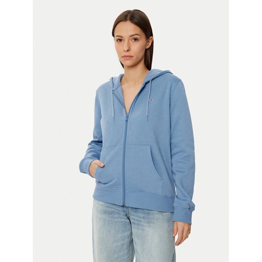 Tommy Jeans Bluza Flag DW0DW19729 Niebieski Regular Fit ze sklepu MODIVO w kategorii Bluzy damskie - zdjęcie 182636179