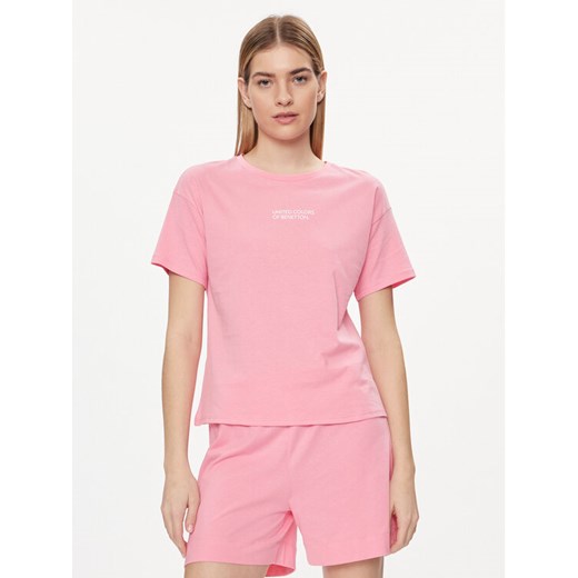 United Colors Of Benetton Koszulka piżamowa 30963M04R Różowy Regular Fit United Colors Of Benetton XS MODIVO