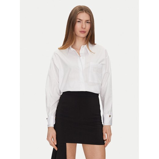 Elisabetta Franchi Koszula CA-092-51E2-V380 Biały Regular Fit ze sklepu MODIVO w kategorii Koszule damskie - zdjęcie 182636275