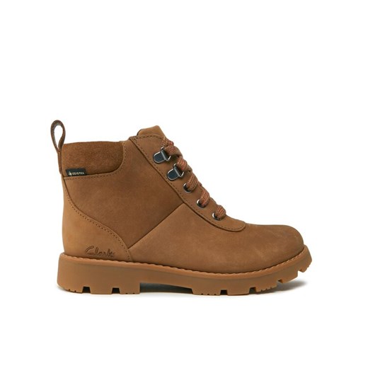 Clarks Trzewiki Heath Go Gtx Gore-Tex 261626797 Brązowy ze sklepu MODIVO w kategorii Buty zimowe dziecięce - zdjęcie 182636309