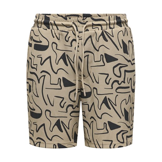 Only & Sons Szorty materiałowe Tel 22033513 Beżowy Regular Fit Only & Sons S MODIVO