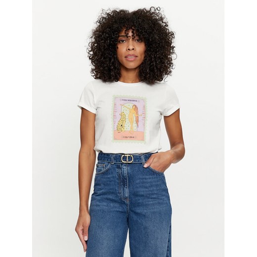 TWINSET T-Shirt 241TT2411 Biały Regular Fit ze sklepu MODIVO w kategorii Bluzki damskie - zdjęcie 182636388