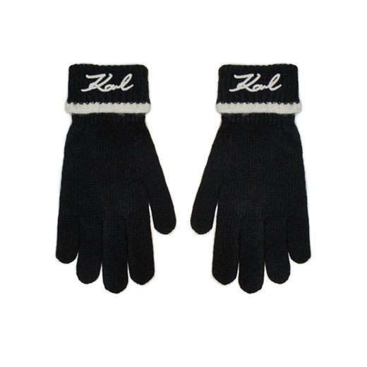 KARL LAGERFELD Rękawiczki Damskie 246W3601 Czarny ze sklepu MODIVO w kategorii Rękawiczki damskie - zdjęcie 182636425