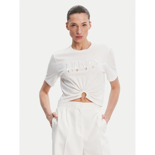 Liu Jo T-Shirt WA5139 JS923 Biały Regular Fit ze sklepu MODIVO w kategorii Bluzki damskie - zdjęcie 182636446