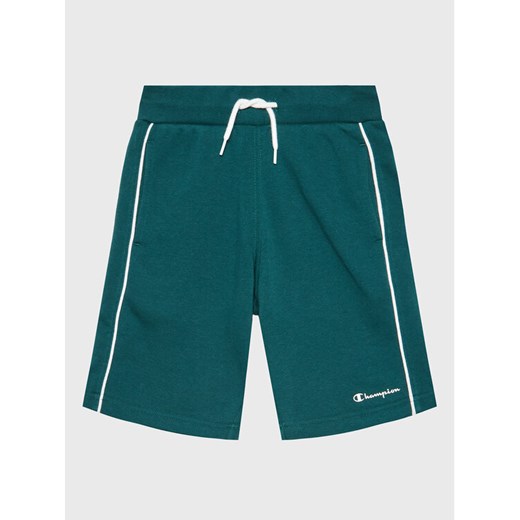 Champion Szorty sportowe Script Logo 306147 Zielony Regular Fit ze sklepu MODIVO w kategorii Spodenki chłopięce - zdjęcie 182636479