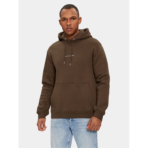 Selected Homme Bluza 16090432 Brązowy Regular Fit ze sklepu MODIVO w kategorii Bluzy męskie - zdjęcie 182636506