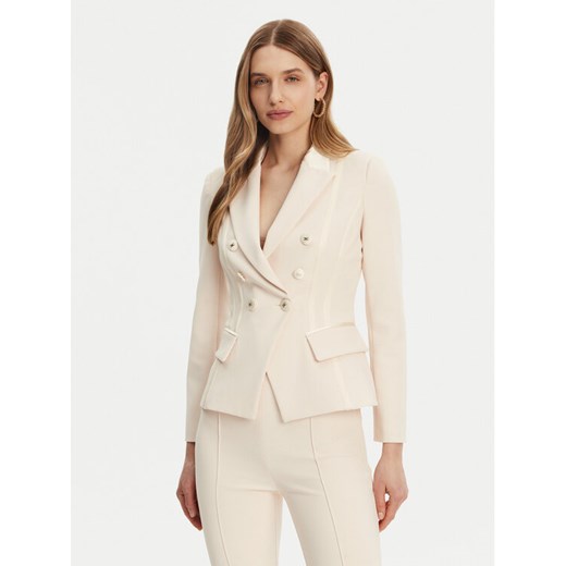 Elisabetta Franchi Marynarka GI-142-51E2-V700 Écru Regular Fit ze sklepu MODIVO w kategorii Marynarki damskie - zdjęcie 182636577