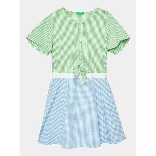 United Colors Of Benetton Sukienka codzienna 47KTCV01B Kolorowy Regular Fit ze sklepu MODIVO w kategorii Sukienki dziewczęce - zdjęcie 182636598