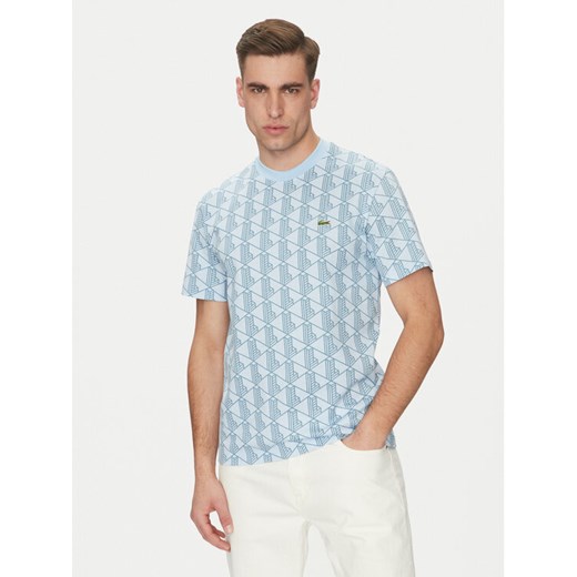 Lacoste T-Shirt TH2831 Błękitny Regular Fit ze sklepu MODIVO w kategorii T-shirty męskie - zdjęcie 182636605