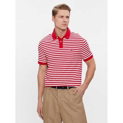 Tommy Hilfiger Polo 1985 MW0MW17770 Czerwony Regular Fit ze sklepu MODIVO w kategorii T-shirty męskie - zdjęcie 182636608