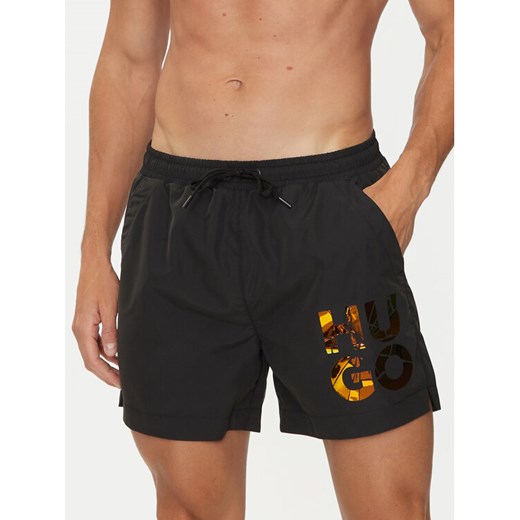 Hugo Szorty kąpielowe Rame 50524667 Czarny Regular Fit ze sklepu MODIVO w kategorii Kąpielówki - zdjęcie 182636765