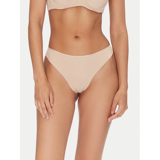 Tommy Hilfiger Stringi UW0UW05214 Beżowy ze sklepu MODIVO w kategorii Majtki damskie - zdjęcie 182636777