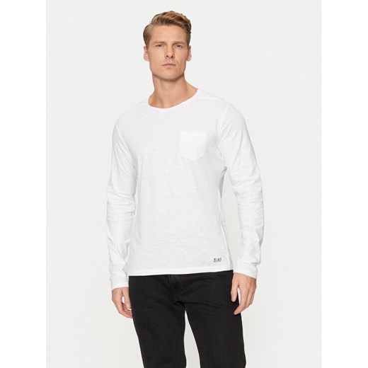 Blend Longsleeve Nicolai 20703060 Biały Regular Fit ze sklepu MODIVO w kategorii T-shirty męskie - zdjęcie 182636807