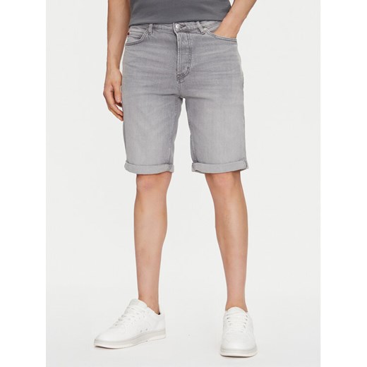 HUGO Szorty jeansowe 50537720 Szary Slim Fit ze sklepu MODIVO w kategorii Spodenki męskie - zdjęcie 182636816