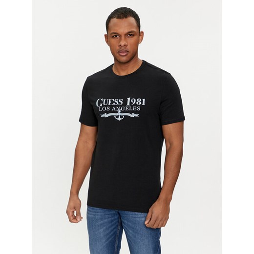 Guess T-Shirt M4GI27 J1314 Czarny Regular Fit ze sklepu MODIVO w kategorii T-shirty męskie - zdjęcie 182636905