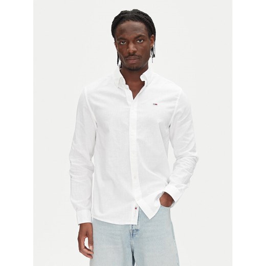 Tommy Jeans Koszula DM0DM20875 Écru Regular Fit ze sklepu MODIVO w kategorii Koszule męskie - zdjęcie 182636907