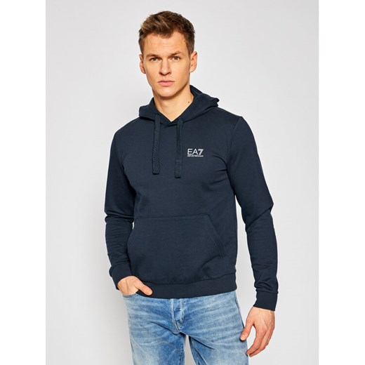EA7 Emporio Armani Bluza 8NPM04 PJ05Z 0578 Granatowy Regular Fit ze sklepu MODIVO w kategorii Bluzy męskie - zdjęcie 182636928