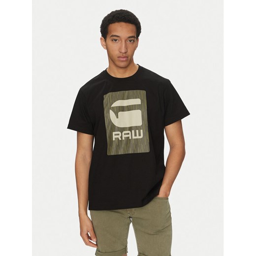 G-Star Raw T-Shirt Burger Box Rain D26478-C336 Czarny Regular Fit ze sklepu MODIVO w kategorii T-shirty męskie - zdjęcie 182636939