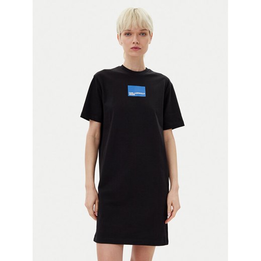 KARL LAGERFELD Sukienka codzienna A2W13028 Czarny Regular Fit ze sklepu MODIVO w kategorii Sukienki - zdjęcie 182636969