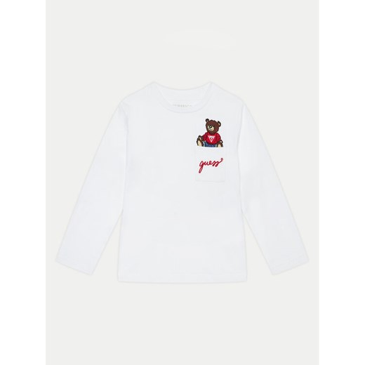 Guess Bluzka N4BI06 I3Z14 Biały Regular Fit ze sklepu MODIVO w kategorii Bluzki dziewczęce - zdjęcie 182636988