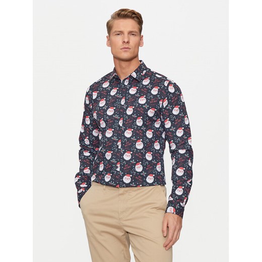 Only & Sons Koszula 22031026 Granatowy Slim Fit ze sklepu MODIVO w kategorii Koszule męskie - zdjęcie 182637018