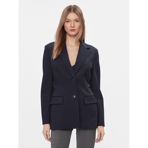 Tommy Hilfiger Marynarka WW0WW40341 Granatowy Slim Fit ze sklepu MODIVO w kategorii Marynarki damskie - zdjęcie 182637205