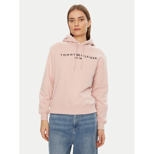 Tommy Hilfiger Bluza Modern WW0WW43598 Różowy Regular Fit ze sklepu MODIVO w kategorii Bluzy damskie - zdjęcie 182637236