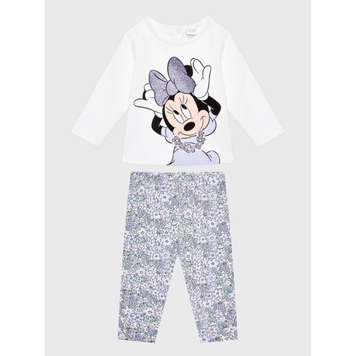 OVS Komplet bluzka i legginsy DISNEY 1756975 Biały Regular Fit ze sklepu MODIVO w kategorii Komplety niemowlęce - zdjęcie 182637287