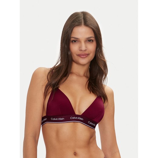 Calvin Klein Swimwear Góra od bikini KW0KW02424 Bordowy ze sklepu MODIVO w kategorii Stroje kąpielowe - zdjęcie 182637325