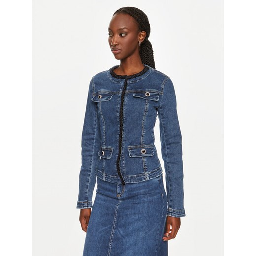 Liu Jo Kurtka jeansowa UF4094 D4448 Granatowy Regular Fit ze sklepu MODIVO w kategorii Kurtki damskie - zdjęcie 182637469