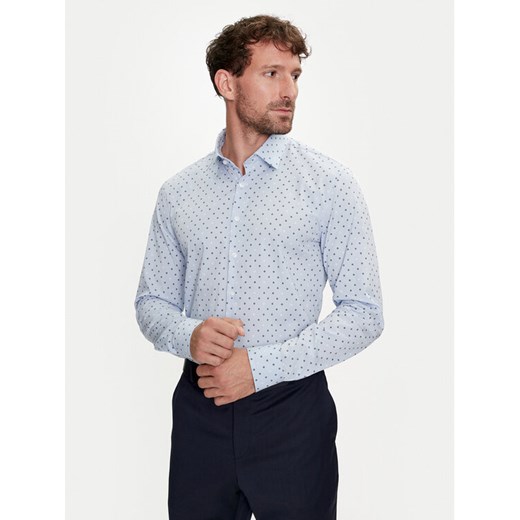 Calvin Klein Koszula K10K113168 Niebieski Slim Fit ze sklepu MODIVO w kategorii Koszule męskie - zdjęcie 182637499