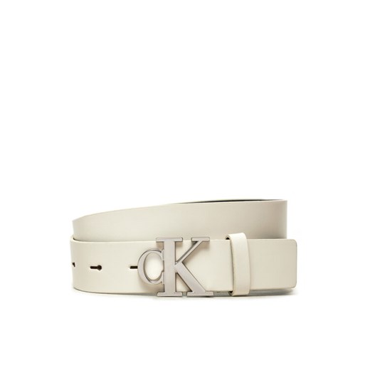 Calvin Klein Pasek Damski K60K612289 Biały ze sklepu MODIVO w kategorii Paski damskie - zdjęcie 182637538