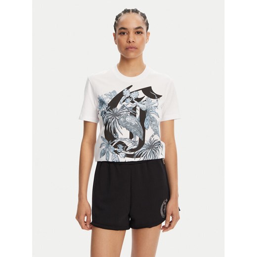 Just Cavalli T-Shirt 78PAHT04 Biały Regular Fit ze sklepu MODIVO w kategorii Bluzki damskie - zdjęcie 182637578