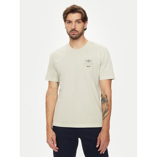 Aeronautica Militare T-Shirt 242TS2302J652 Beżowy Regular Fit ze sklepu MODIVO w kategorii T-shirty męskie - zdjęcie 182637587