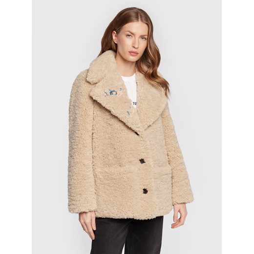Zadig&Voltaire Kożuch Laure WWCO00180 Beżowy Relaxed Fit ze sklepu MODIVO w kategorii Kożuchy - zdjęcie 182637657