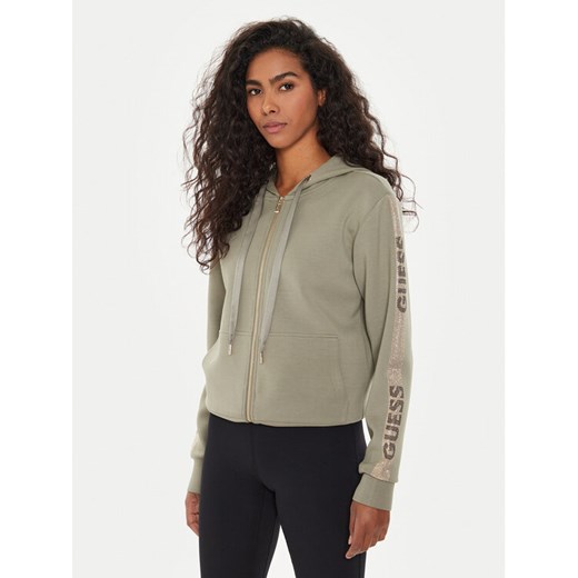 Guess Bluza W4YQ22 KBYE2 Zielony Regular Fit ze sklepu MODIVO w kategorii Bluzy damskie - zdjęcie 182637675