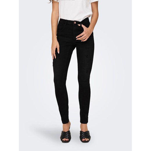 ONLY Jeansy 15259128 Czarny Skinny Fit ze sklepu MODIVO w kategorii Jeansy damskie - zdjęcie 182637686